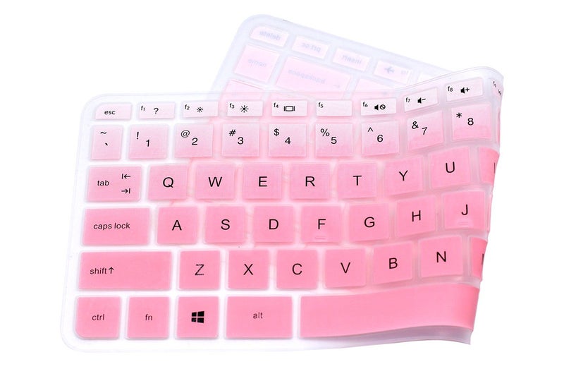 UHamn Keyboard Cover Compatible for HP 14-ab 14-ac 14-ad 14-an Series, 14-ab010 / ab166us 14-ac159nr 14-al062nr 14-an010nr / an013nr / an080nr, 14" HP Stream 14-ax010nr, HP Envy 14-j0 Series (Pink Ombre - Image 1
